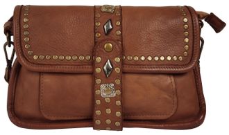 Samantha Look Henkeltasche SAMANTHA LOOK, Damen, Gr. B/H/T: 26cm x 16cm x 5cm onesize, braun (cognac), Leder, unifarben, Taschen Henkeltasche, echt Leder, Made in I