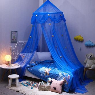 OEM Mosquitera Para Cama Con Dosel Para Ni&ntilde;os, Ni&ntilde;as Y Ni&ntilde;os, Estilo Dream Star, Azul, Ligera Y Transpirable, 360 Grados Antimosquitos, Adecuada Para Ni&ntilde;o