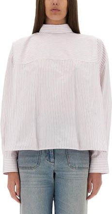 Victoria Beckham Pink Oversized Stripes Shirt