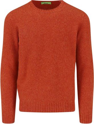 Drumohr Orange Crewneck Lambswool Sweater
