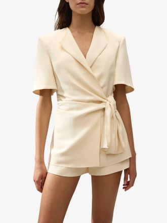 Faithfull The Brand Ida Knot Blazer In Latte