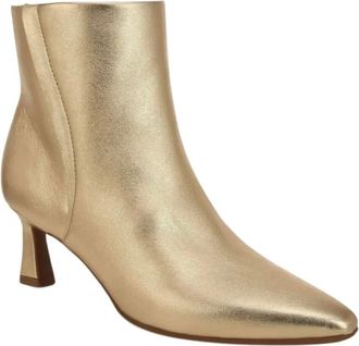 Naturalizer Womens Deesha Booties In Dark Gold Leather