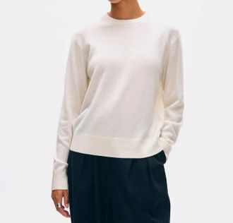 White + Warren Core Crewneck Sweater In Soft White