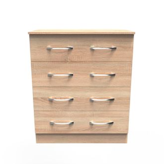 Welcome Furniture Alton Ready Assembled 4 Drawer Chest in Bardolino Oak - Welcome Furniture | TJ Hughes
