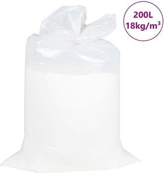 vidaXL Relleno Para Puf Eps 200 L Blanca 18 Kg/m&sup3; Vidaxl