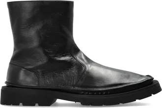 Maison Margiela Schoenen, Heren, Zwart, 45 EU, Leer, Leren enkellaarzen