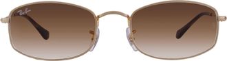 Ray-Ban Ray Ban Clear Gradient Brown Irregular Unisex Sunglasses RB3832 001/51 55