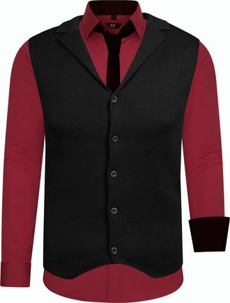 Rusty Neal Set van 3 overhemden met vest en stropdas