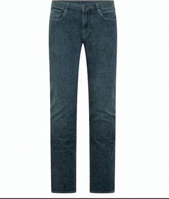 Emporio Armani Blue Mid Rise 5 Pocket Jeans