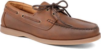 Jones Bootmaker Mens Partington Leather Lace Up Boat Shoes - Brown - Size UK 11