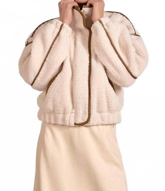 Elan Sherpa Cozy Jacket In Off White