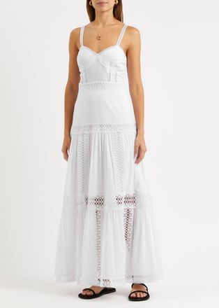 Charo Ruiz Ibiza Giogia Lace-Trimmed Long Dress In White