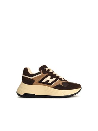 Hogan H669 Brown Leather Sneakers