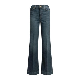 7 For All Mankind High-Waisted Wide Leg Jeans - Dames - Jeans - Blauw - Maat: W25 Denim