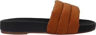 Kaanas Timor Chunky Suede Pool Slide Brick S00070R-001 Womens