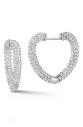 Glaze Jewelry Sterling Silver Pave CZ Hoop Earrings at Nordstrom Rack
