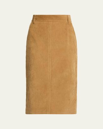 Maria McManus Corduroy Midi Pencil Skirt