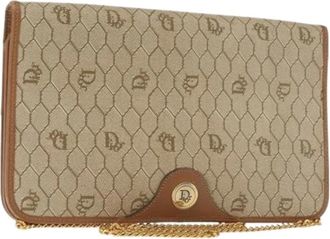 Dior Pre-owned Cross Body Bags, female, Beige, Size: ONE SIZE Pre-owned Plastic Shoulder Bag