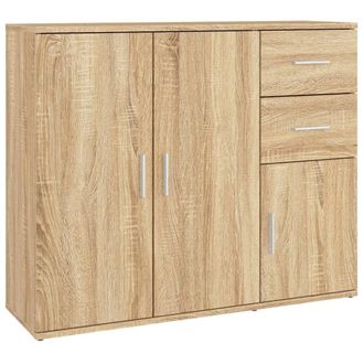 Berkfield Home Sideboard Sonoma Oak 91x29.5x75 cm Engineered Wood in Brown