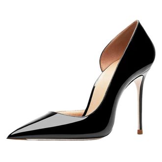 Generic Eestfy Womens Classic Patent Leather Pointed Toe Stiletto Heels Professional High Heel Dress Pumps Slip On Design Elegant Court Shoes for Wedding & Fo