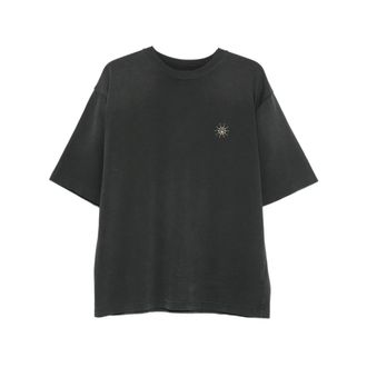 HTC T-Shirts, male, Black, Size: XL Studded-Embellishment T-Shirt