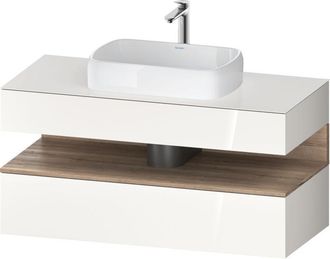 Duravit Duravit - Qatego Consola Mueble Bajo Lavabo, 1 Extra&iacute;ble, 1 Caj&oacute;n