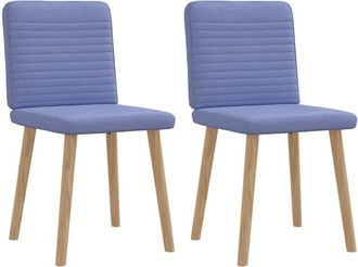 vidaXL Sedie da Pranzo 2 pz Blu Jeans in Tessuto - Vidaxl