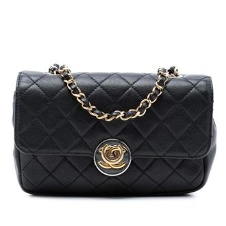 Chanel Pre-owned Vintage Quilted Crossbody Bag - Dames - Pre-owned - Zwart - Maat: ONE Size Leer