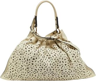 Marni Pre-owned Oversized Schoudertas - Dames - Vintage Handtas - Wit - ONE Size - Leer - Vintage