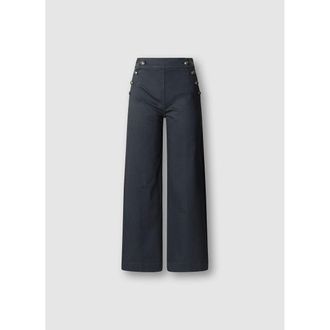 Pepe Jeans London Broek met wijde pijpen en knoopdetail