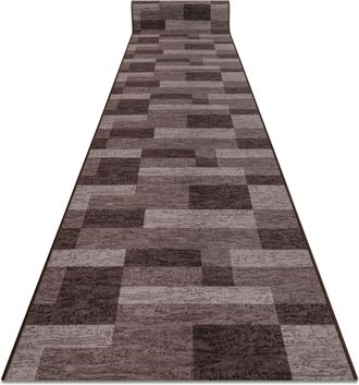RugsX Rugsx - Alfombra De Pasillo Con Refuerzo De Goma Icona Marr&oacute;n 100cm Brown 100x1050 Cm