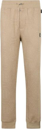 Philipp Plein Jacquard Joggers Monogram - Heren - Sweatpants - Beige - S - Katoen - Broeken