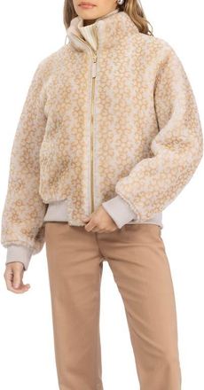 Gorski Genuine Shearling Insignia Bomber Jacket, Reversible in Cream/palomino Nsignia/gold at Nordstrom, Size X-Small