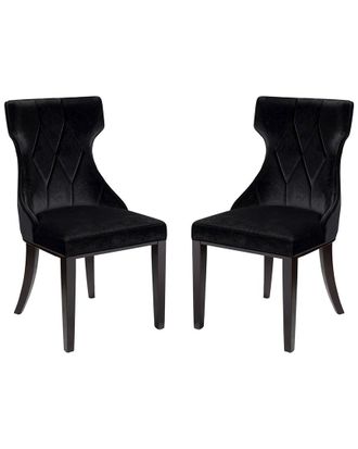 Manhattan Comfort Reine Velvet Dining Chair (Set Of Two)
