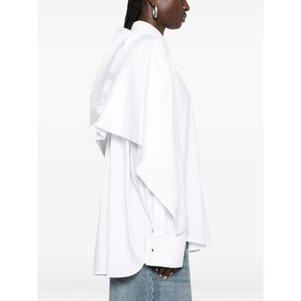 The Attico Cape-Effect Cotton Shirt - White