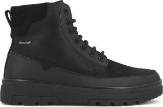 Kazar Enkellaarsjes met Veters - Heren - Veterlaarzen - Zwart - 44 EU - Su&egrave;de - Schoenen