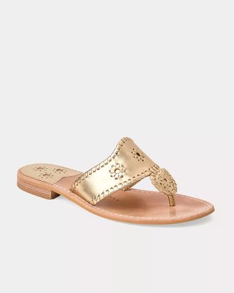 Lilly Pulitzer Jack Rogers Jacks Leather Flat Sandal