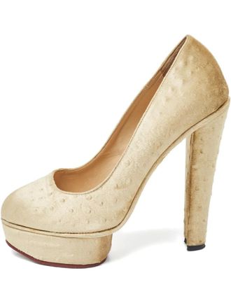 Charlotte Olympia 2024 150mm Dolly platform pumps - Gold