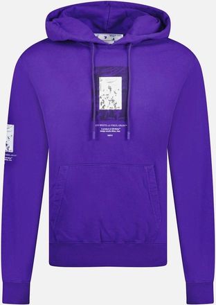 Off-white Mens Off-White Paint Mirror Hooded Sweatshirt Purple - Size: 36