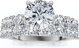Pompeii3 2 1/2Ct Celeste Diamond Engagement Ring Set 10K Gold Lab Grown