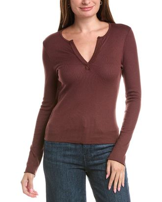 Michael Stars Salem Mixed Henley Top