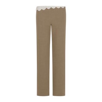 Magda Butrym Straight Trousers, female, Beige, Size: 2XS Re26 Pants 03