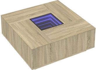 vidaXL Vidaxl - Coffee Table with Infinity led Sonoma Oak 100x100x40 cm