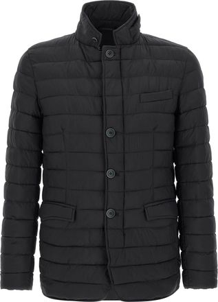 Herno Black Legend Quilted Stand Collar Jacket