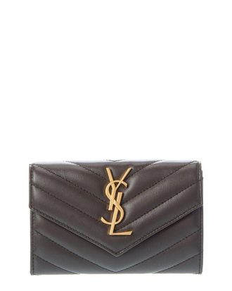 Saint Laurent Small Matelasse Leather Envelope Wallet