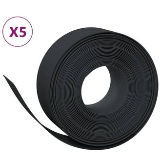 Berkfield Home Garden Edgings 5 pcs Black 10 m 20 cm Polyethylene