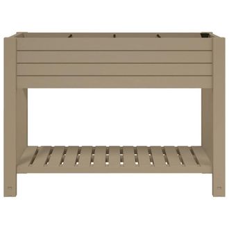 Berkfield Home Garden Raised Bed Light Brown 110x45x79 cm Polypropylene | Size: 110 x 45 x 79 cm