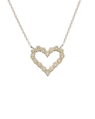 Diana M. Jewels Diana M 18K 0.68 Ct. Tw. Diamond Heart Necklace