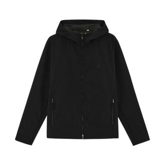 Lyle & Scott Nylon Hooded Jacket - Heren - Zomerjassen - Zwart - S - Nylon - Jassen