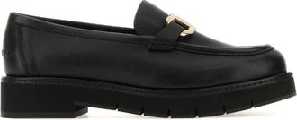 Ferragamo Maryan Lug Loafers - Dames - Loafers - Zwart - 40 1/2 EU - Leer - Schoenen